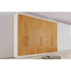 Guarda Roupa Casal 6 Portas E 6 Gavetas Argos Off White/peroba - Europa