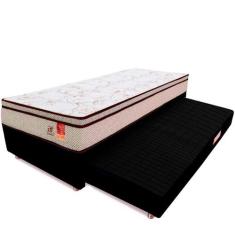 Cama Box Solteiro Colchão Molas Ensacadas Bicama Auxiliar De Espuma 97