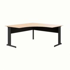 Mesa de Escritório em L New City Calvi e Preta 160 cm - GEBBWEB