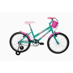 Bicicleta Aro 20 Infantil MTB Girl Com Roda Lateral-Feminino