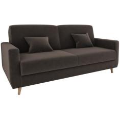 Sofá Cama Emília 2 Lugares 190cm Marrom Matrix, Marrom, 3