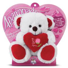 Urso de Pelúcia Apaixonado Vermelho 22 cm Antialérgico