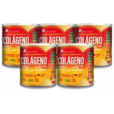 Kit Com 5 Colágeno Verisol + Ácido Hialurônico 250g Sabor Laranja Com Morango - Flora Nativa do Brasil