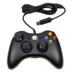 2x Controle Para Xbox 360 PC Com Fio Ergonômico Versátil Preto