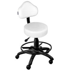 Cadeira Mocho Branco Com Aro - Ultra Móveis