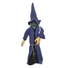 Boneco Bruxa Fantasma Halloween com Som e Luz