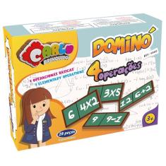 Carlu Brinquedos - 4 Operações Dominó 28 Peças, 3+ Anos, Multicor, 3000