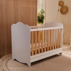 Berço 3 em 1 Peroba Provençal Aconchego com Suporte para Mosquiteiro