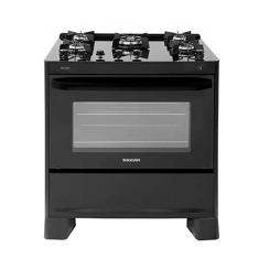 Fogão De Piso Fgvng510pt Neo Glass 5 Bocas Suggar Preto Bivolt