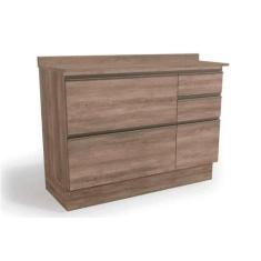 Balcão de Cozinha Maxxi G746 1 Porta e 4 Gavetas c/ Tampo Nogal - Kapp