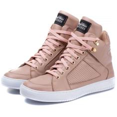 Tênis Feminino Botinha Treino Academia Fitness Couro - Pettinari, Rose