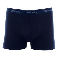 Cueca Boxer Mash Adulta Básica Em Cotton - MASH                , Marin