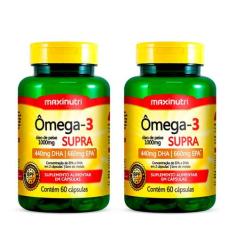 Kit 2 Ômega 3 Supra Óleo de Peixe 1000mg 60 Caps Maxinutri