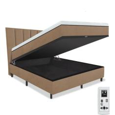 Cama Box Baú e Colchão Magnético Massageador + Cabeceira - Eco New Gol