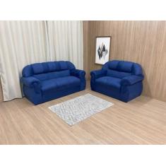Sofá 2 e 3 Lugares Azul 410 Corsa - Alpoim
