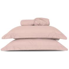 Jogo de Lençol King Slim 200 Fios 3 Peças - Rose - Casa Paulinha