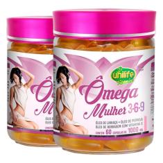 Kit 2 Ômega 3,6 E 9 Mulher 1000Mg Unilife 60 Cápsulas