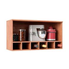 Armário Aéreo P/ Cozinha Nápoli Prime Adega C/ 1 Porta Basculante 80cm Amendoa/off White - Ronipa