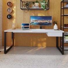 Escrivaninha Yon Presidente Com 1 Gaveta 190x70x75 Branco