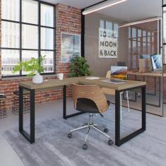 Escrivaninha Em L Yon Operacional 120x70x75 Vermont-preto