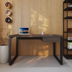 Escrivaninha Yon Operacional Com 1 Gaveta 135x70x75 Terracota-preto
