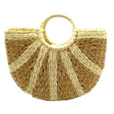 Bolsa Praia Feminina Palha Grande Design Sacola Meia Lua JC-20 - Kingl
