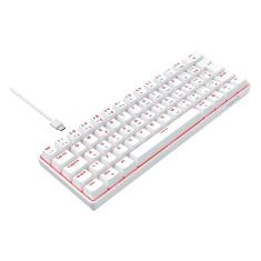 Teclado Gamer Mecanico Hyrax Thunder Hck61, Abnt2, Branco, Switch Vermelho - Hck61w-Red-Led
