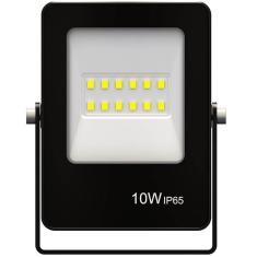 Refletor LED Ultrafino Bivolt Preto 6500K 10 Watts - 9380 - GAYA