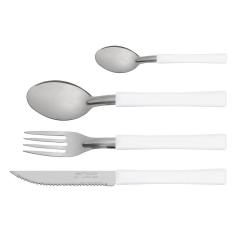 Faqueiro Una Com 24 Peças Branco - Martinazzo