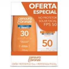 Kit Protetor Solar Cenoura e Bronze FPS50 50g + FPS30 110ml