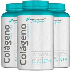 3x Colágeno Hidrolisado CT-I c/ 90 cápsulas cada Bodyaction-Unissex