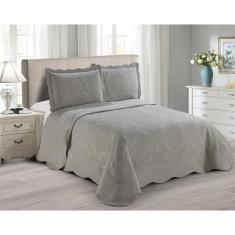 Colcha Camesa Solteiro Cobre Leito Antique 2 Peças - Rose