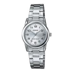 Relógio de Pulso Casio Clássico Feminino Analógico Pulseira Aço Inóx Prata LTP-V001D-7BUDF