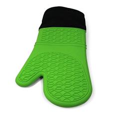 Luva Silicone Verde Com Tecido Gourmet Mix