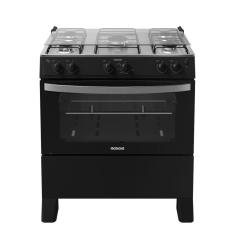 Fogão 5 Bocas Itatiaia Waves New com Forno 82L e Acendimento Automático Preto Bivolt