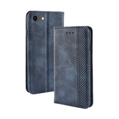 Capa para iPhone SE 2020, capa flip carteira com suporte de couro para iPhone SE 2020, capa magnética retrô para telefone, capa carteira com compartimentos para cartão