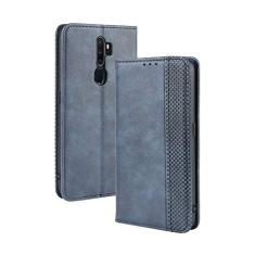 Capa para Oppo A9 2020, capa flip carteira com suporte de couro para Oppo A9 2020, capa magnética retrô para celular, capa carteira com compartimentos para cartão