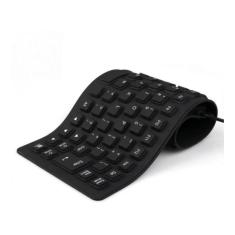Teclado Flexível De Silicone Usb Dobrável Notebook Pc Tablet