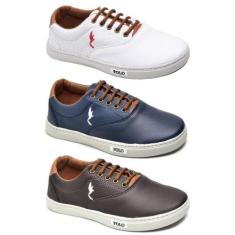 Kit 3 Tênis Casual Infantil Menino Confortável Dia a Dia - Polo Blu, B