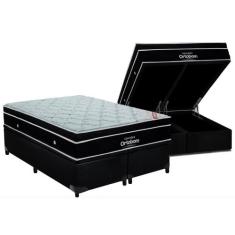 Cama Box Com Baú Queen Blindado + Colchão De Molas Ensacadas - Ortobom