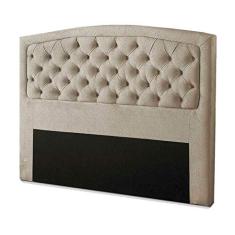 Cabeceira Casal Geovana 140 cm Suede Bege - JRV Moveis