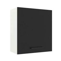 Armário Aéreo Madesa Agata 60 cm 1 Porta - Branco/preto
