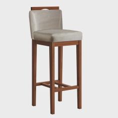 Banqueta Alta em Madeira Maciça Libéria ccs Interiores