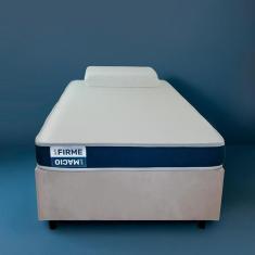 Cama Box com Colchão Solteiro Guldi Duplo D28 e 1 Travesseiro Guldi So