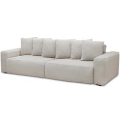 Sofá Retrátil Reclinável 3 Lugares Sala De Estar 230cm Van Gogh F04 Linho Natural - Lyam Decor