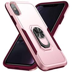 SORAKA Capa para iPhone XS Max com anel de apoio para os pés Capa rígida de PC Capa de TPU macio para amortecedores Capa iPhone XS Max Capa robusta