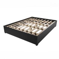 Base Cama Box Casal Imperatriz Com Pés Preto Viero, Preto