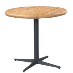 Mesa Sala de Jantar Cozinha Shery Redonda 70cm Grafite Madeira Maciça Driftwood - Gran Belo