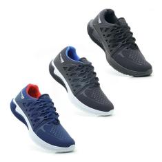 Kit 3 Tênis Esportivo Masculino Cadarço Academia Fitness-Masculino