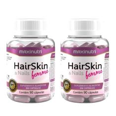 Kit 2 HairSkin Femme Biotina e Minerais 90 Caps Maxinutri-Unissex